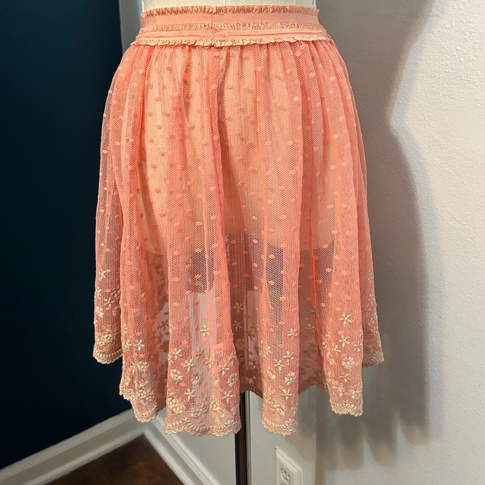 Free People | Intimates Sheer Lace Skirt Size XS